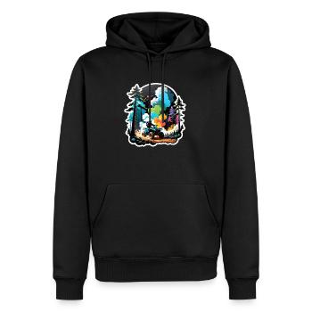 quad et tout terrain - Sweat à capuche Premium bio Homme - noir - Devant - Nico (187cm)