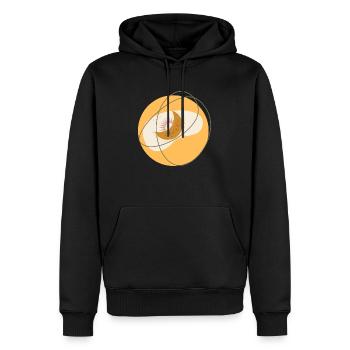 Boho Mond - Männer Premium Bio Hoodie - Schwarz - Vorne - Nico (187cm)