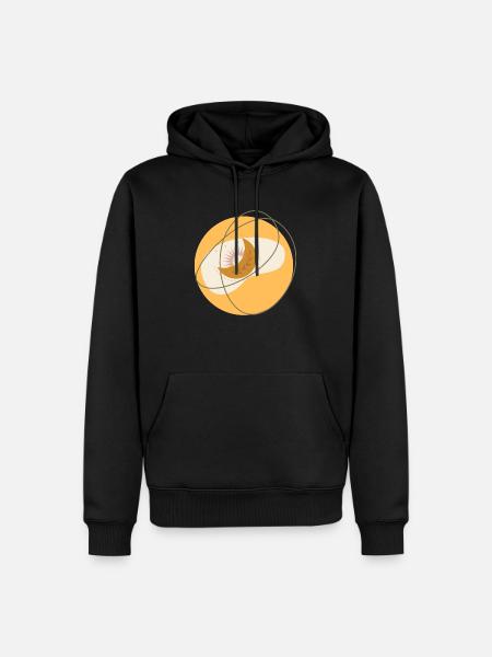 Boho Mond - Männer Premium Bio Hoodie - Schwarz