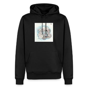 Wirrwarr 14 - Männer Premium Bio Hoodie - Schwarz - Vorne - Nico (187cm)
