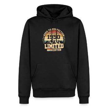 1950 Geburtstag 1950 geboren 1950 Geburtstag - Männer Premium Bio Hoodie - Schwarz - Vorne - Nico (187cm)