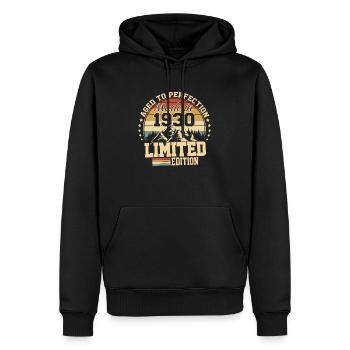 1930 anniversaire 1930 né en 1930 anniversaire - Sweat à capuche Premium bio Homme - noir - Devant - Nico (187cm)