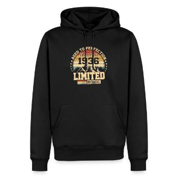1936 Geburtstag 1936 geboren 1936 Geburtstag - Männer Premium Bio Hoodie - Schwarz - Vorne - Nico (187cm)