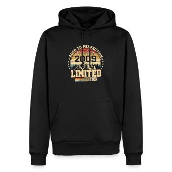 2009 Geburtstag 2009 geboren im Jahr 2009 Geburtstag - Männer Premium Bio Hoodie - Schwarz - Vorne - Nico (187cm)