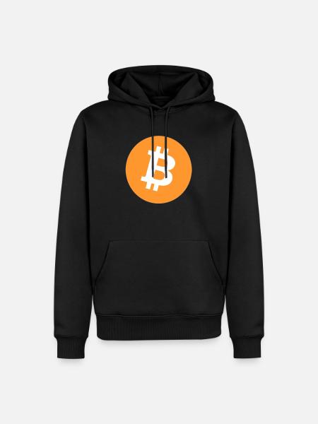Le bitcoin - Sweat à capuche Premium bio Homme - noir