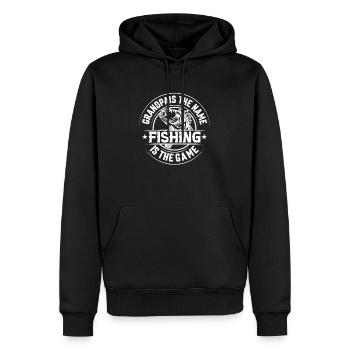 fisch, fisch, angeln, see, meer, angeln, fauna, exotisch - Männer Premium Bio Hoodie - Schwarz - Vorne - Nico (187cm)