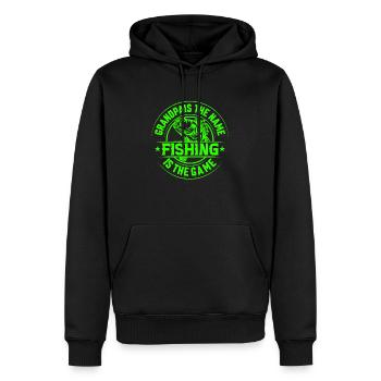 fisch, fisch, angeln, see, meer, angeln, fauna, exotisch - Männer Premium Bio Hoodie - Schwarz - Vorne - Nico (187cm)