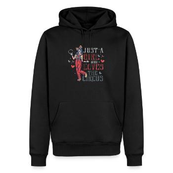 Juste une fille qui aime le thème du costume de cirque Par - Sweat à capuche Premium bio Homme - noir - Devant - Nico (187cm)