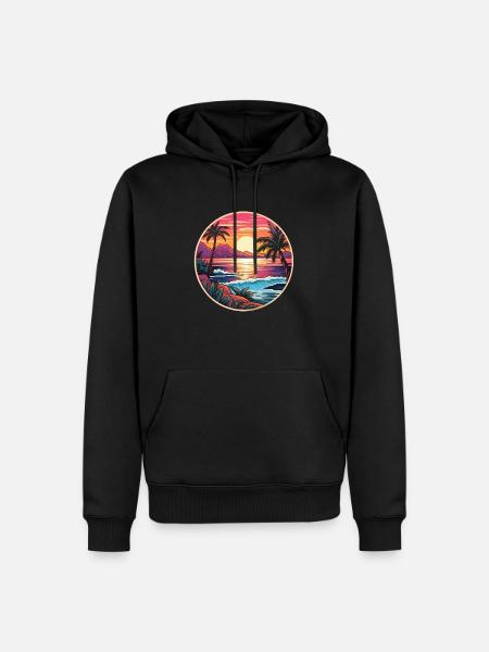 Tropical paradise - Men’s Premium Organic Hoodie - black