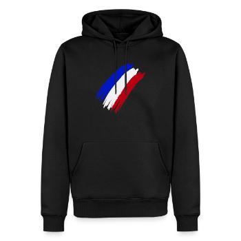 Formes et Couleurs - Sweat à capuche Premium bio Homme - noir - Devant - Nico (187cm)