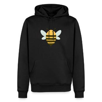 Abeille - Sweat à capuche Premium bio Homme - noir - Devant - Nico (187cm)