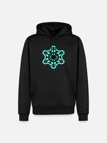 snow frost - Männer Premium Bio Hoodie - Schwarz