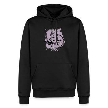 Gorille fort animal - Sweat à capuche Premium bio Homme - noir - Devant - Nico (187cm)