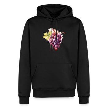 Raisins - Sweat à capuche Premium bio Homme - noir - Devant - Nico (187cm)