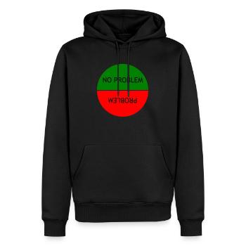 No problem vs Problem - Men’s Premium Organic Hoodie - black - Front - Nico (187cm)