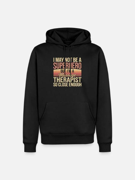 Funny massage therapy design - Men’s Premium Organic Hoodie - black