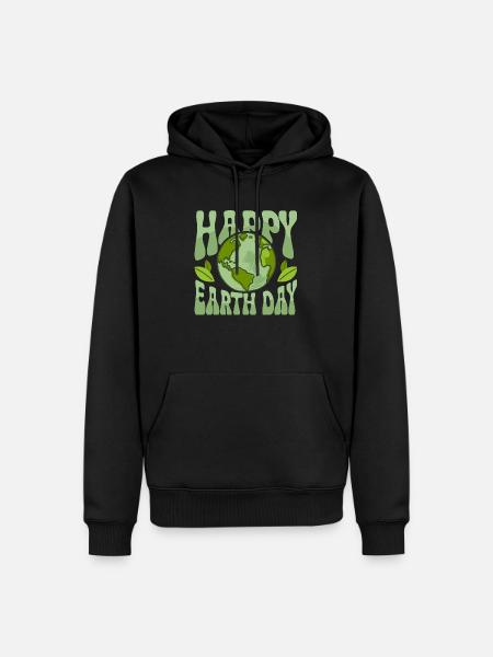 Happy Earth Day Environmental Planet - Men’s Premium Organic Hoodie - black