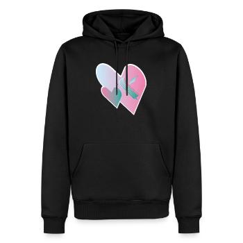 Love Assemble 00 - Men’s Premium Organic Hoodie - black - Front - Nico (187cm)