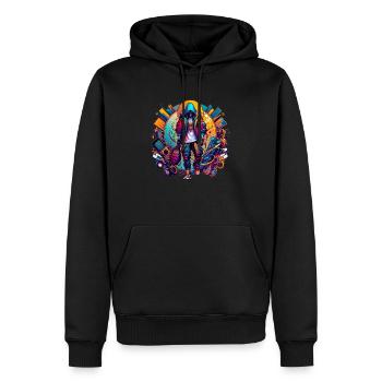 gaming leader - Männer Premium Bio Hoodie - Schwarz - Vorne - Nico (187cm)