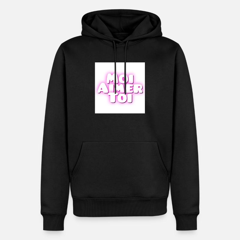 Moi aimer toi - Sweat à capuche Premium bio Homme - noir