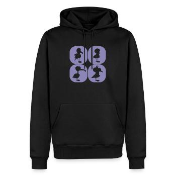 Check out this fantastic Shirt with Friendly Gulls - Männer Premium Bio Hoodie - Schwarz - Vorne - Nico (187cm)