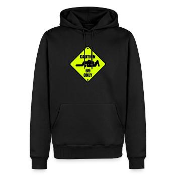 caution only 69 adult sex deposit vorsic - Sweat à capuche Premium bio Homme - noir - Devant - Nico (187cm)