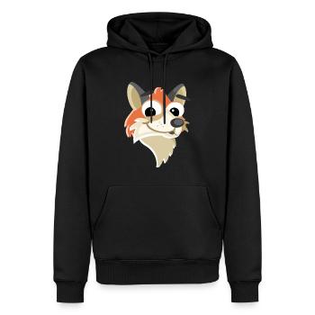 Fuchs Kopf Gesicht - Männer Premium Bio Hoodie - Schwarz - Vorne - Nico (187cm)