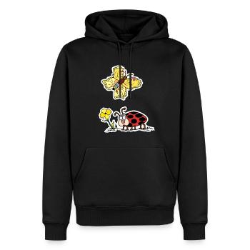Maybug - fasciné par le papillon coloré - Sweat à capuche Premium bio Homme - noir - Devant - Nico (187cm)