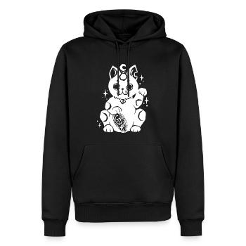 Maneki Neko Gotik - Männer Premium Bio Hoodie - Schwarz - Vorne - Nico (187cm)