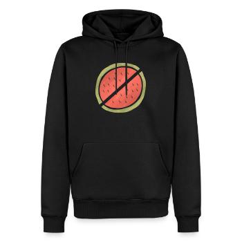 Melone Obst T-Shirt Frisch - Männer Premium Bio Hoodie - Schwarz - Vorne - Nico (187cm)