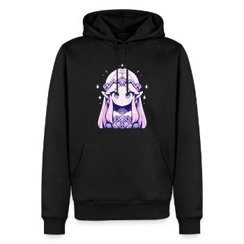 Princesse Chibi mignonne - Conception de conte de fées mignon - Sweat à capuche Premium bio Homme - noir - Devant - Nico (187cm)