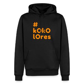 Kokolores, Spaß, Unsinn, # - Männer Premium Bio Hoodie - Schwarz - Vorne - Nico (187cm)