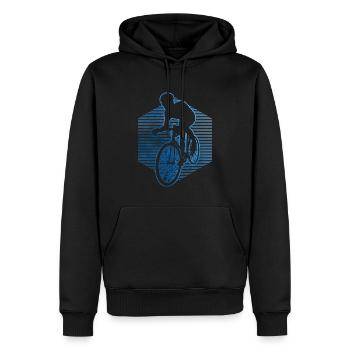 Vélo de route Vélo de route Vélo de route Homme - Sweat à capuche Premium bio Homme - noir - Devant - Nico (187cm)