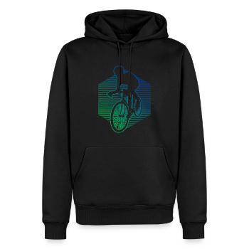 Vélo de route pour hommes Vélo de route pour femmes Vélo de route pour femmes - Sweat à capuche Premium bio Homme - noir - Devant - Nico (187cm)