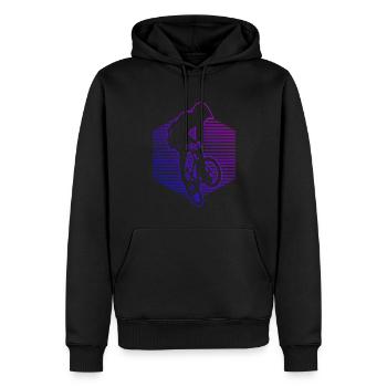 bmx Bike bmx jungen Damen bmx fahrrad Herren - Männer Premium Bio Hoodie - Schwarz - Vorne - Nico (187cm)