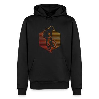bmx jungen Herren Radfahren bmx bmx fahrrad - Männer Premium Bio Hoodie - Schwarz - Vorne - Nico (187cm)