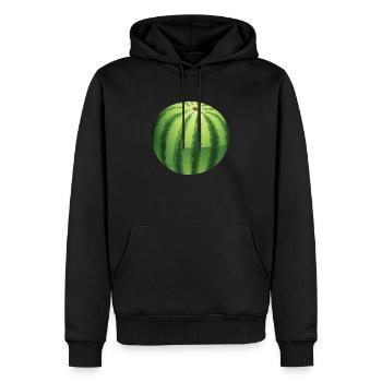 Watermelon - Men’s Premium Organic Hoodie - black - Front - Nico (187cm)