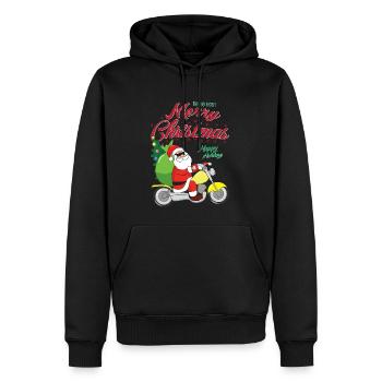 Weihnachtsmann - Männer Premium Bio Hoodie - Schwarz - Vorne - Nico (187cm)