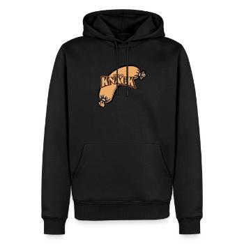 Gang of Knack - Sweat à capuche Premium bio Homme - noir - Devant - Nico (187cm)