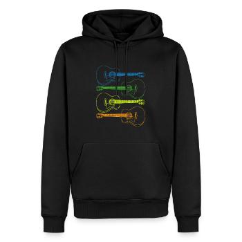 Guitars Colorful | Buy guitar, tune - Men’s Premium Organic Hoodie - black - Front - Nico (187cm)