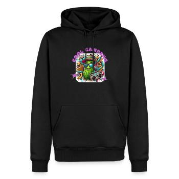 Cool Camping Gurkiii - Männer Premium Bio Hoodie - Schwarz - Vorne - Nico (187cm)