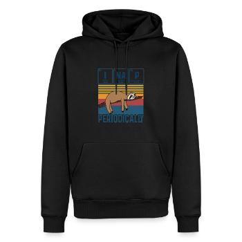 I Nap Periodically Vintage Funny Science Faultier - Männer Premium Bio Hoodie - Schwarz - Vorne - Nico (187cm)