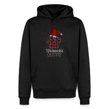 Merry Christmas Weihnachts Outfit mit Hund - Männer Premium Bio Hoodie - Schwarz - Vorne - Nico (187cm)