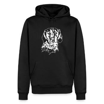 BRITTANY SPANIEL Portrait Hunde Hund Wilsigns - Männer Premium Bio Hoodie - Schwarz - Vorne - Nico (187cm)