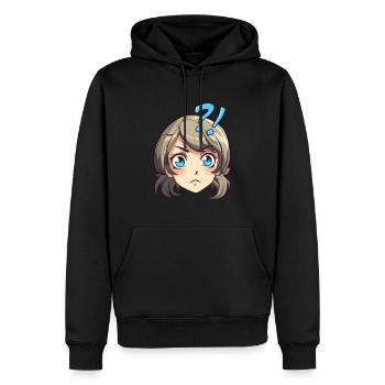 Sceptique Anime Emoji - Chemise Anime - Sweat à capuche Premium bio Homme - noir - Devant - Nico (187cm)