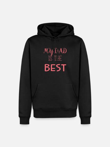dad - Sweat à capuche Premium bio Homme - noir