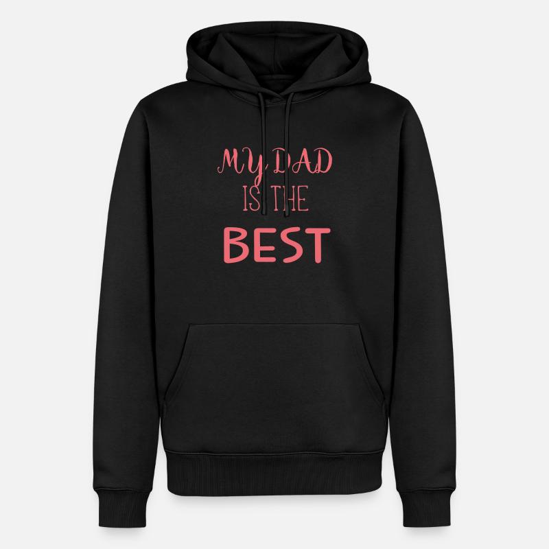 dad - Sweat à capuche Premium bio Homme - noir