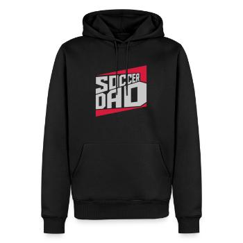 Cool Soccer Dad Logo - Männer Premium Bio Hoodie - Schwarz - Vorne - Nico (187cm)