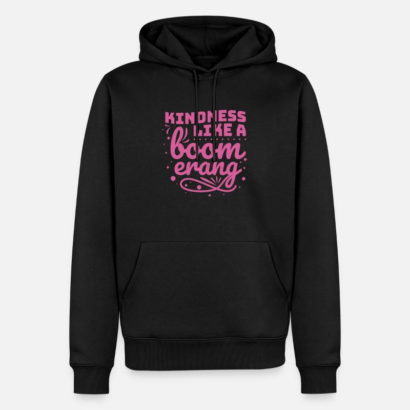 Freundlichkeit Statement Vorbild Geschenk - Männer Premium Bio Hoodie - Schwarz