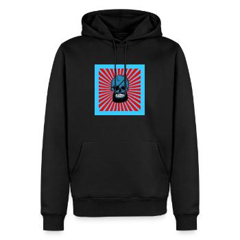 Crâne Bleu de Pirate - Sweat à capuche Premium bio Homme - noir - Devant - Nico (187cm)